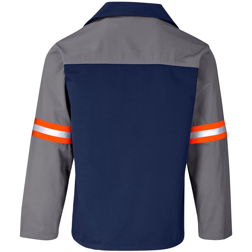 Site Premium Two-Tone Polycotton Jacket – Reflective Arms – Orange Tape thumbnail 11