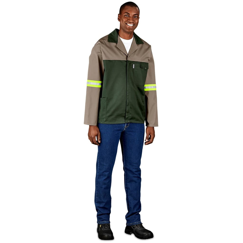 Site Premium Two-Tone Polycotton Jacket – Reflective Arms & Back – Yellow Tape thumbnail 6