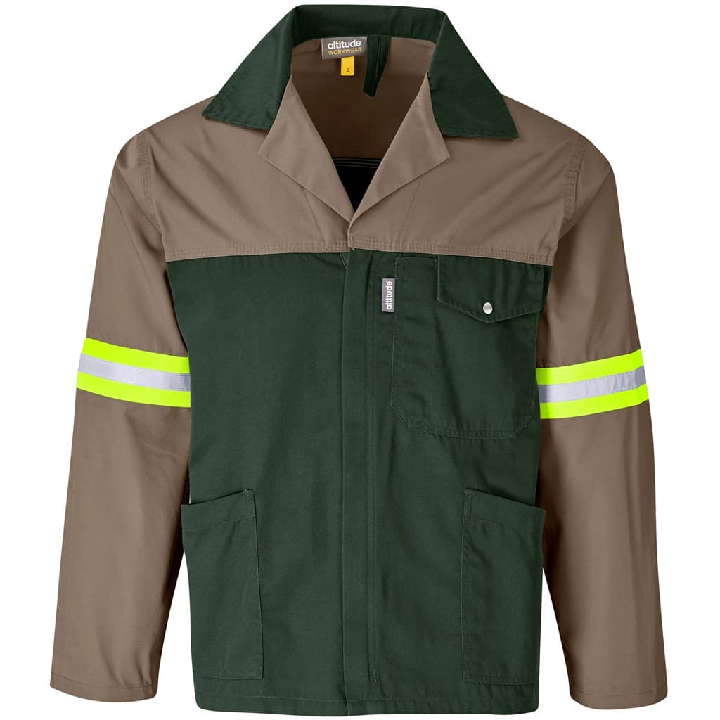 Site Premium Two-Tone Polycotton Jacket – Reflective Arms & Back – Yellow Tape thumbnail 14