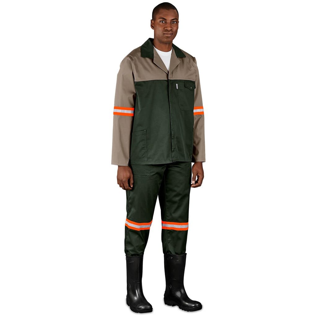 Site Premium Two-Tone Polycotton Jacket – Reflective Arms & Back – Orange Tape thumbnail 5