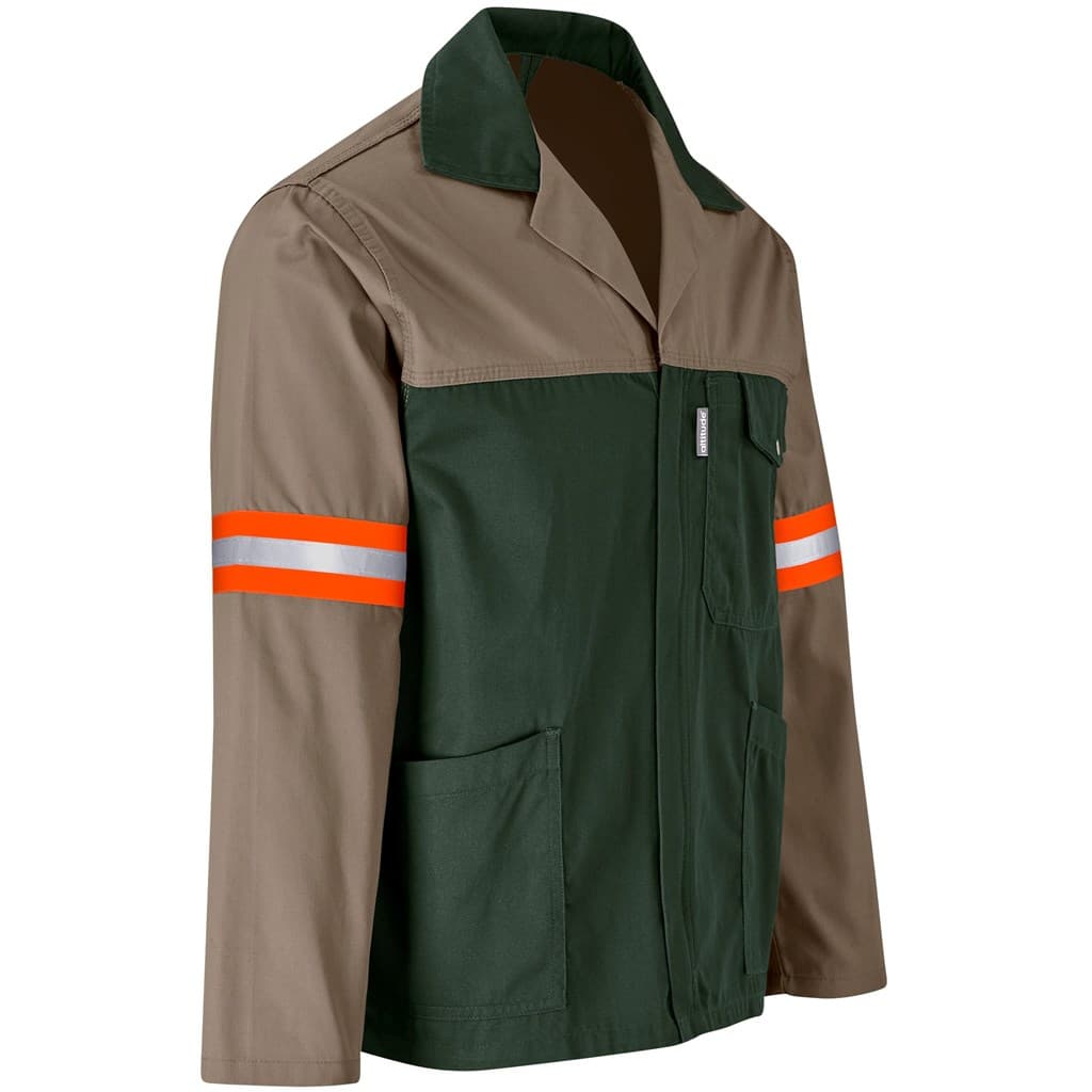Site Premium Two-Tone Polycotton Jacket – Reflective Arms & Back – Orange Tape thumbnail 11