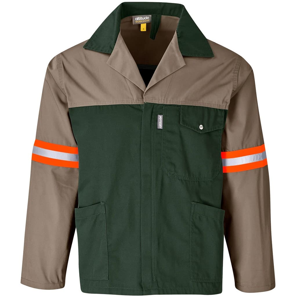 Site Premium Two-Tone Polycotton Jacket – Reflective Arms & Back – Orange Tape thumbnail 10