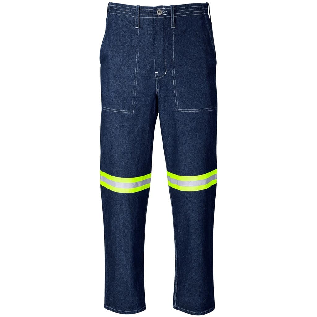 Cast Premium 100% Cotton Denim Pants – Reflective Legs – Yellow Tape thumbnail 5