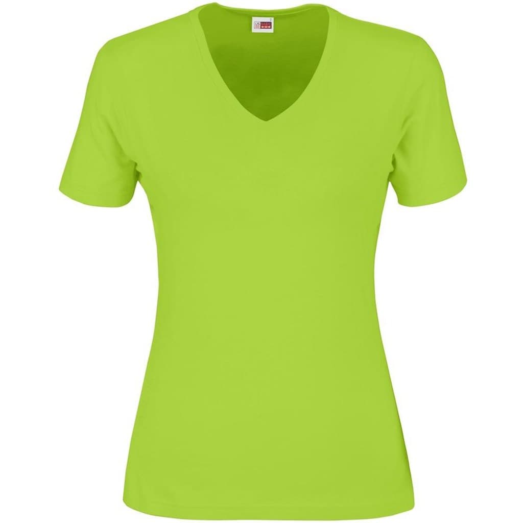 Ladies Super Club 165 V-Neck T-Shirt – Lime