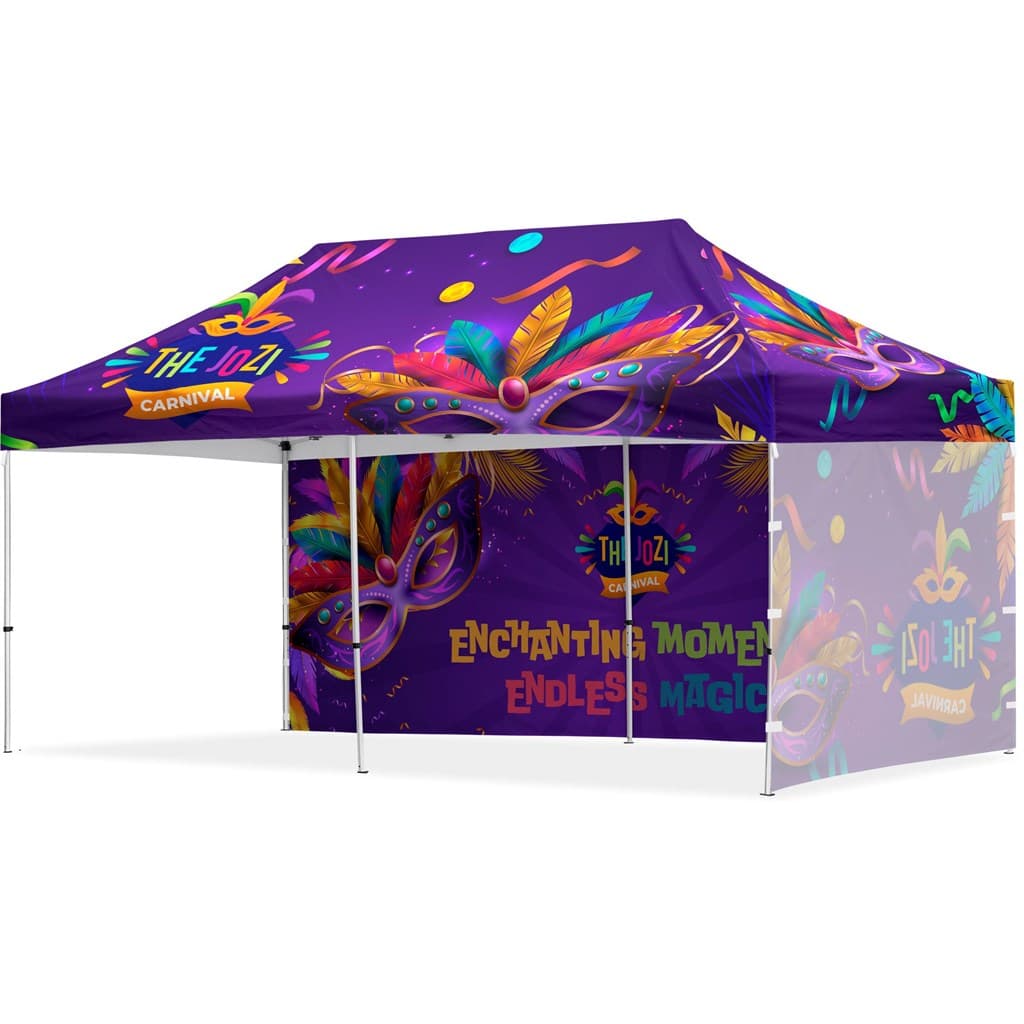 Coated Steel Sublimated Gazebo 6m x 3m – 1 Long Full- Wall Skin – 1 Short Full-Wall Skin thumbnail 2