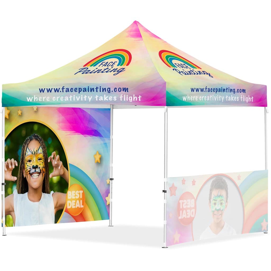 Coated Steel Sublimated Gazebo 3m x 3m – 1 Half-Wall Skin – 1 Full-Wall Skin thumbnail 8
