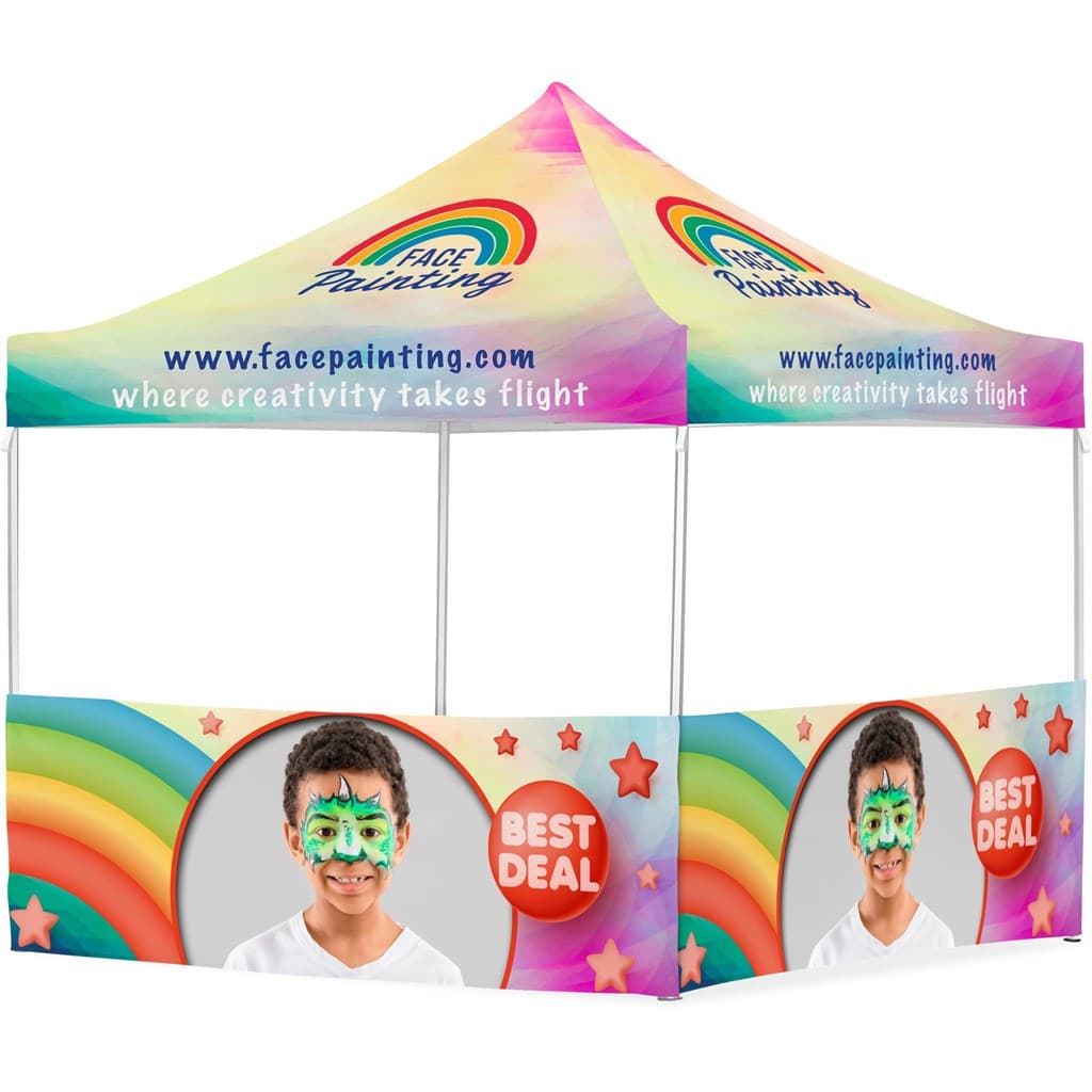 Coated Steel Sublimated Gazebo 3m x 3m – 2 Half-Wall Skins thumbnail 8
