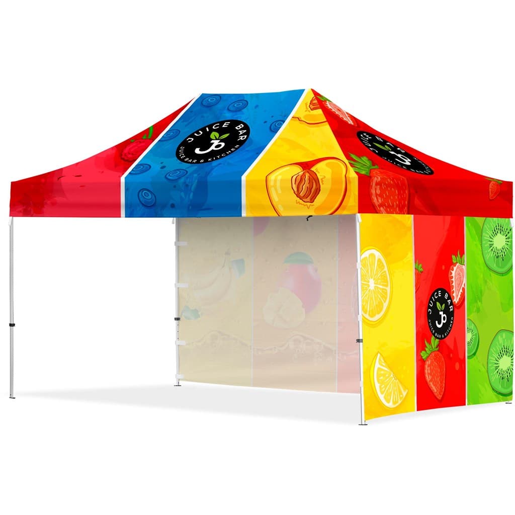 Coated Steel Sublimated Gazebo 4.5m x 3m – 1 Long Full-Wall Skin – 1 Short Full Wall Skin thumbnail 6