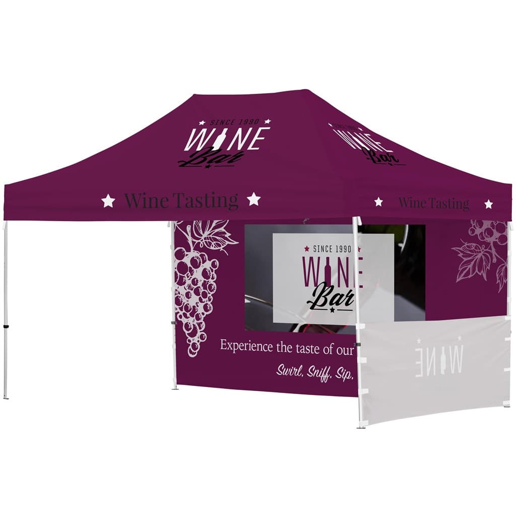 Ovation Sublimated Gazebo 4.5m X 3m – 1 Short Half-Wall Skin – 1 Long Full-Wall Skin thumbnail 14