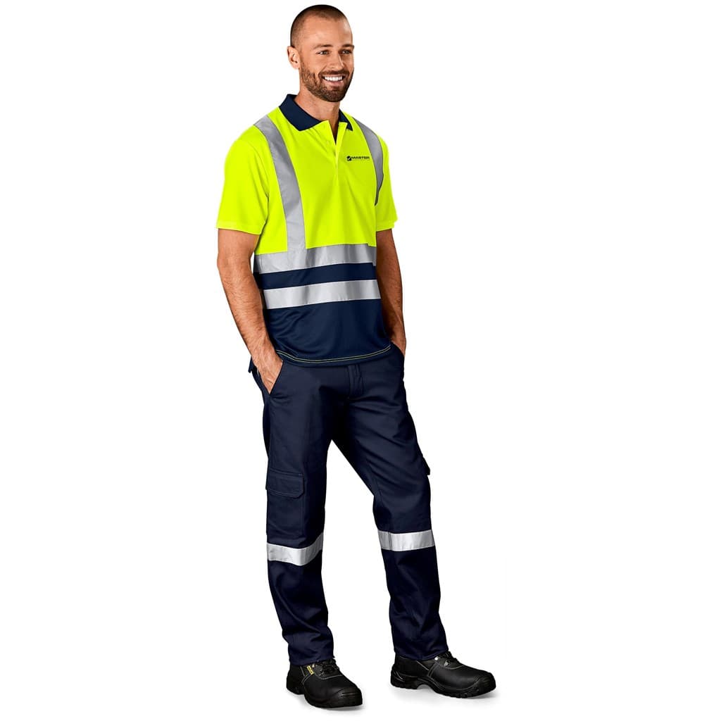 Surveyor Two-Tone Hi-Viz Reflective Golf Shirt thumbnail 2