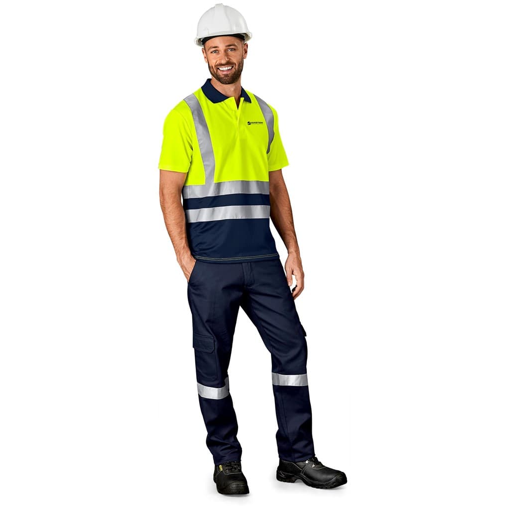 Surveyor Two-Tone Hi-Viz Reflective Golf Shirt thumbnail 4