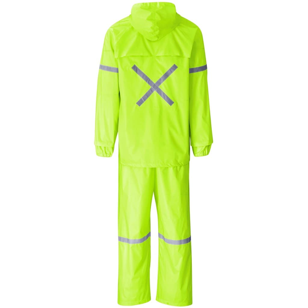 Outdoor Hi-Viz Reflective Polyester/PVC Rainsuit thumbnail 4