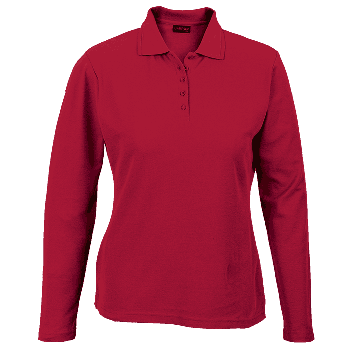 175g Pique Knit Long Sleeve Golfer Ladies thumbnail 2