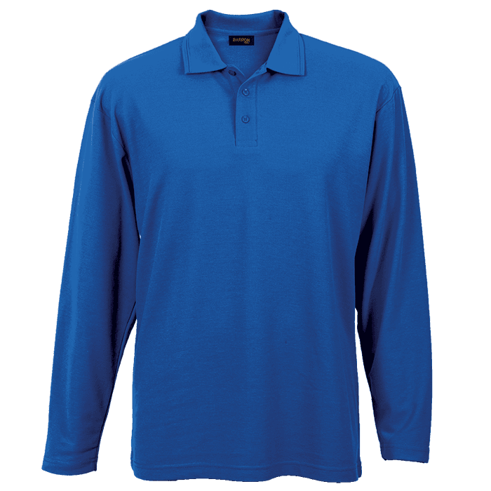 175g Pique Knit Long Sleeve Golfer Mens
