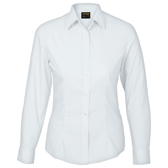 Basic Poly Cotton Blouse Long Sleeve Ladies