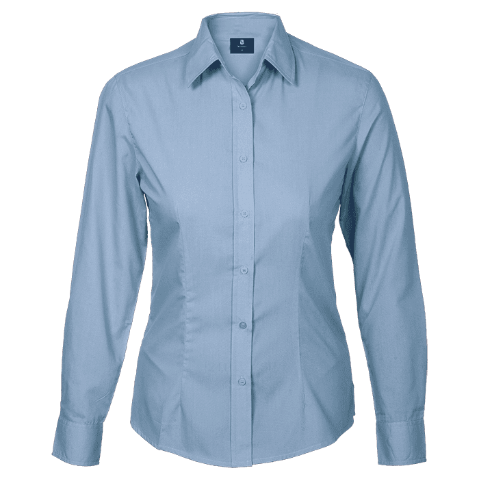 Basic Poly Cotton Blouse Long Sleeve Ladies thumbnail 7