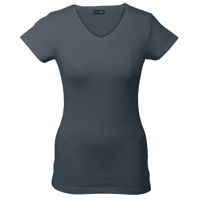 170g Slim Fit V-Neck T-Shirt Ladies thumbnail 3