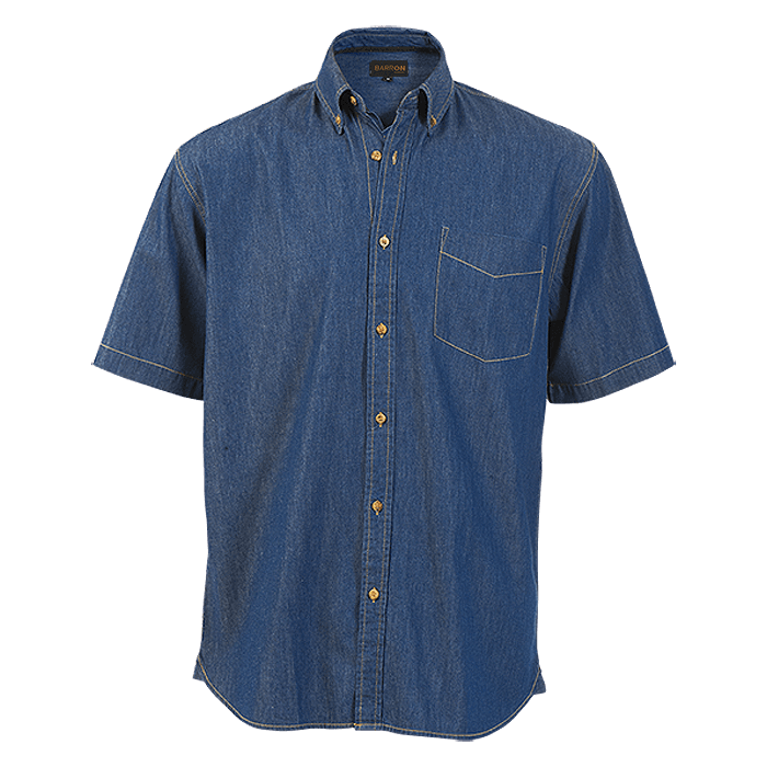Denver Denim Shirt Short Sleeve Mens