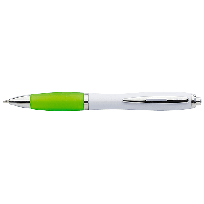 White Barrel Curved Design Ballpoint Pen thumbnail 6