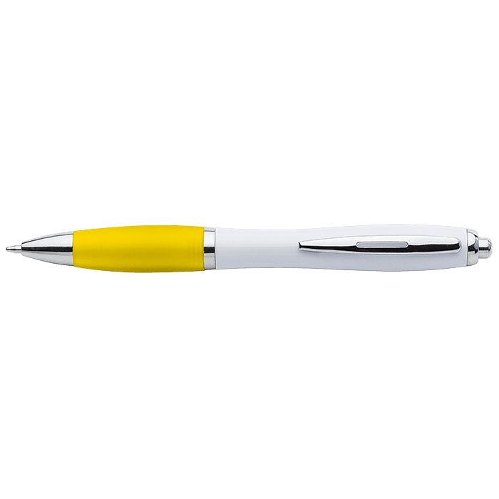 White Barrel Curved Design Ballpoint Pen thumbnail 7