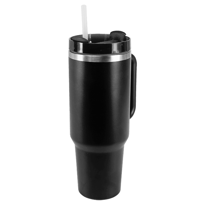 1.2L Double Walled Travel Mug with Straw thumbnail 2