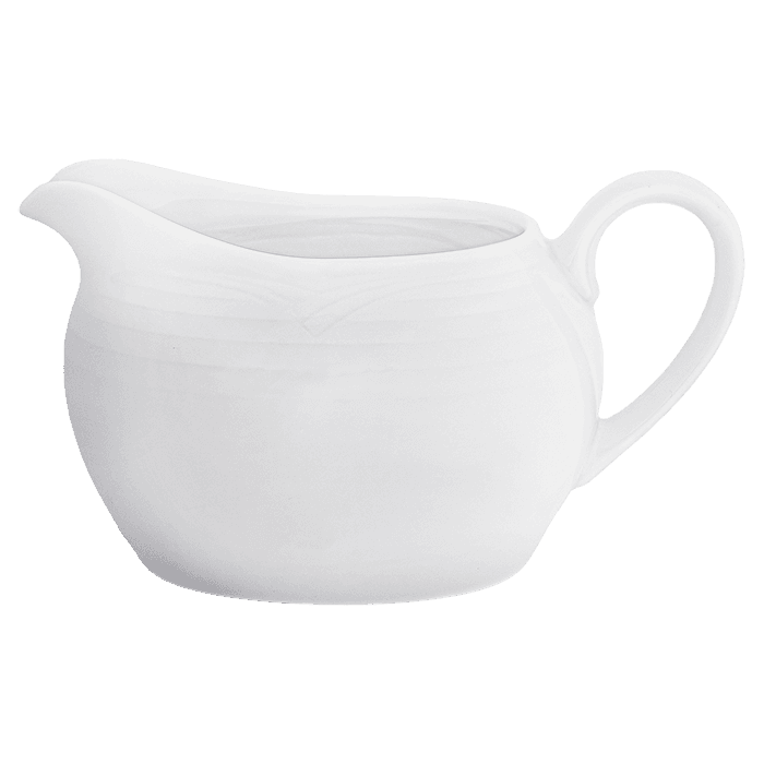 Arctic White Gravy Boat with Saucer