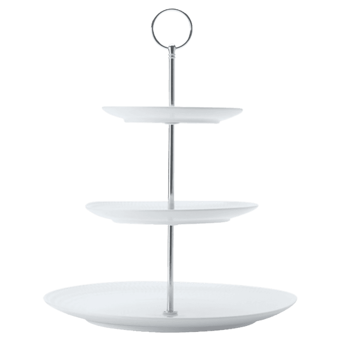 White Basics Diamonds 3-Tier Cake Stand