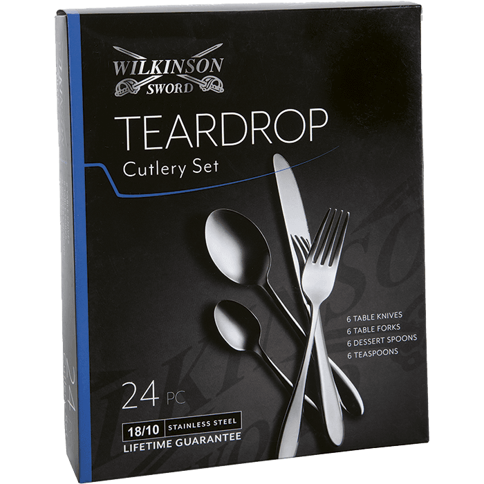 Teardrop 24 Piece Cutlery Set