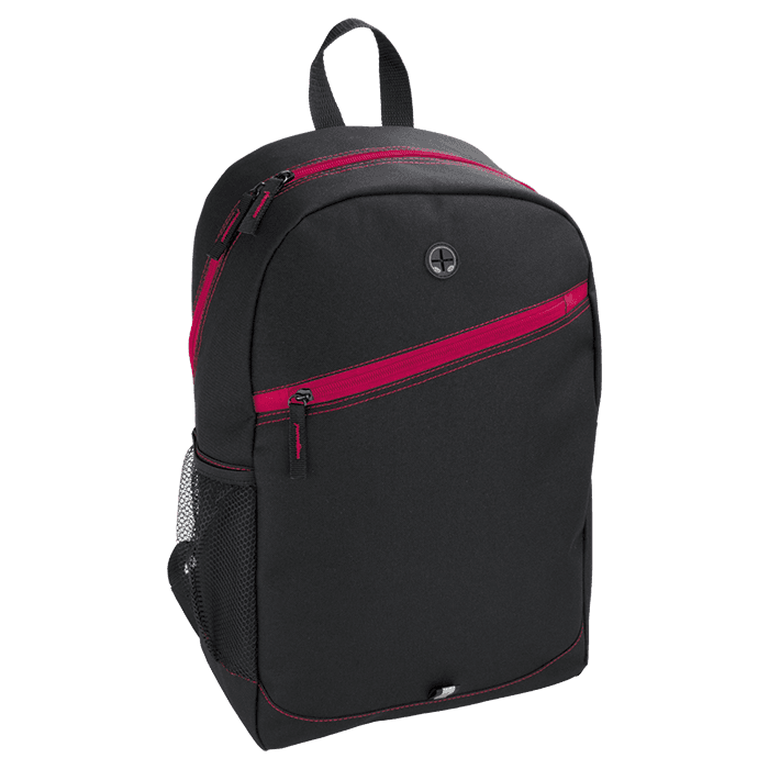 Backpack With Contrast Colour Diagonal Zip thumbnail 2