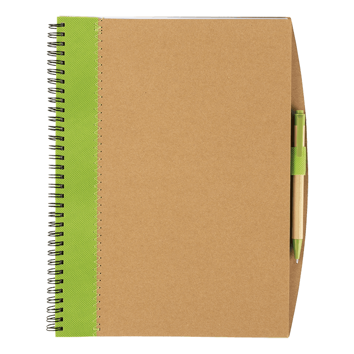 Recycled Cardboard Notebook With Pen thumbnail 3