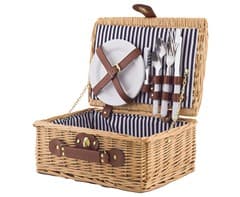 2-Person Rattan Picnic Basket – Small