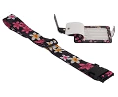 Floral Luggage Strap & Tag