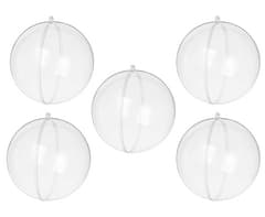 5-Pack Fillable Christmas Bauble Set