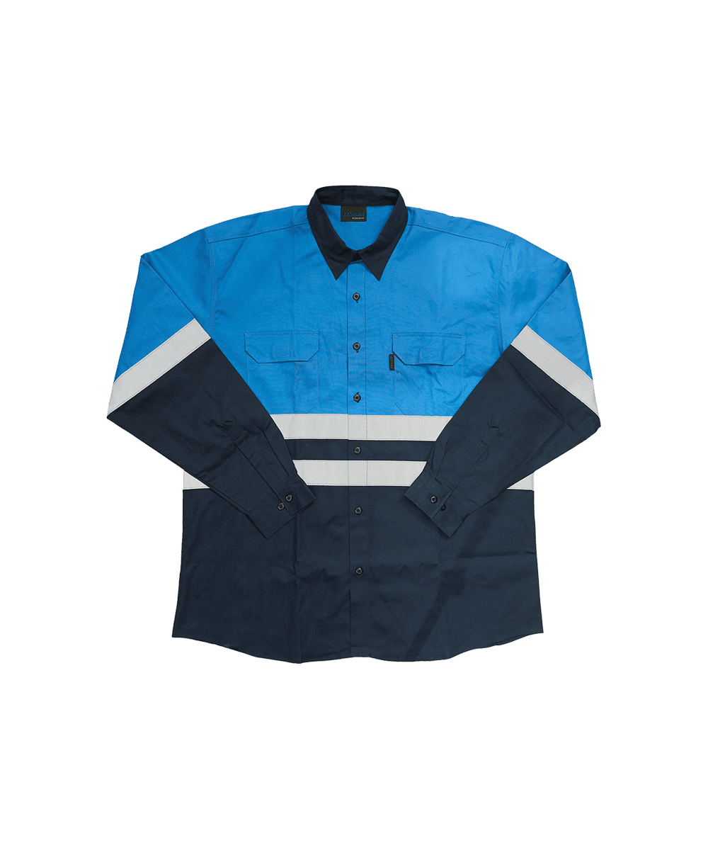 Hi-Vis Two Tone Long Sleeve Work Shirt thumbnail 2