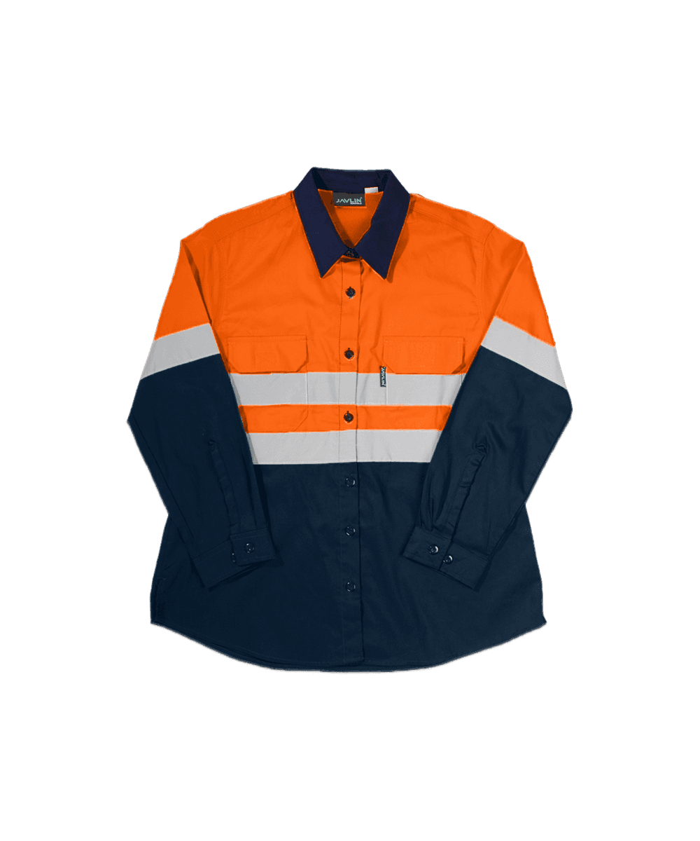 Hi-Vis Women’s Two Tone Vented Long Sleeve Work Shirt