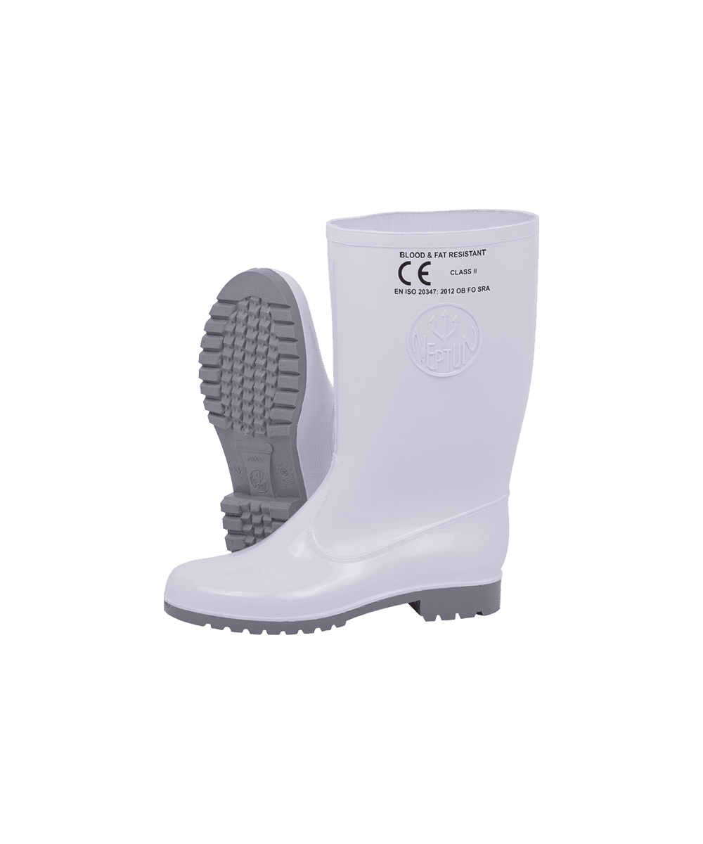 Women’s White/Grey Oil And Acid Resistant Gumboot
