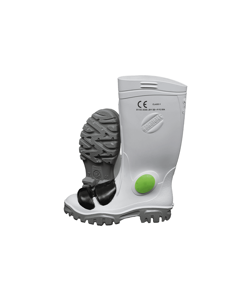 White Knee Length Heavy Duty Metaguard Steel Toe & Midsole Gumboot
