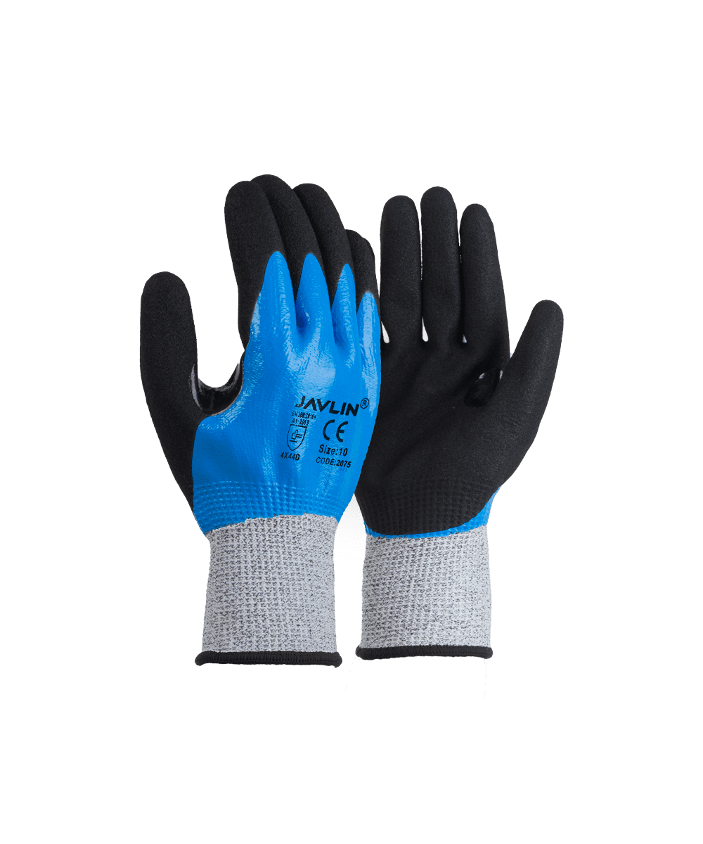 Cut 5/D Liner -fully coated nitrile glove with reinforced thumb crotch