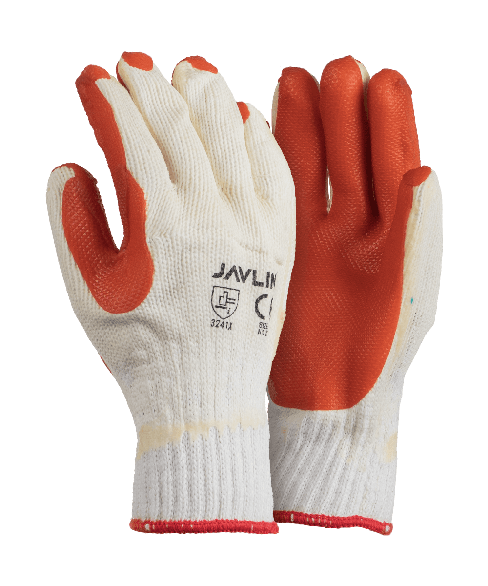 Premium Crayfish Orange Rubber Coated Gloves