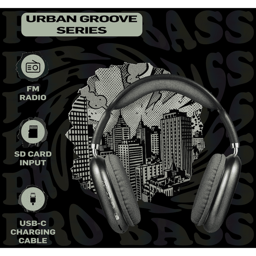 Pro Bass Urban Groove Series Bluetooth Headphones thumbnail 4