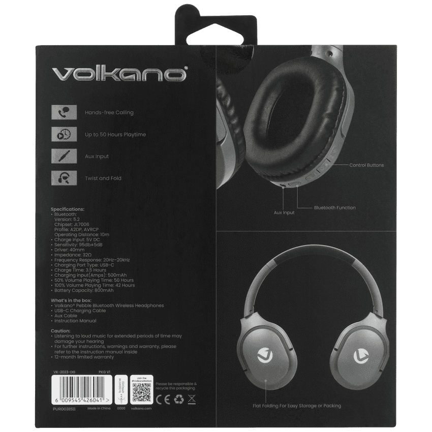 Volkano Pebble Series Bluetooth Headphones thumbnail 15
