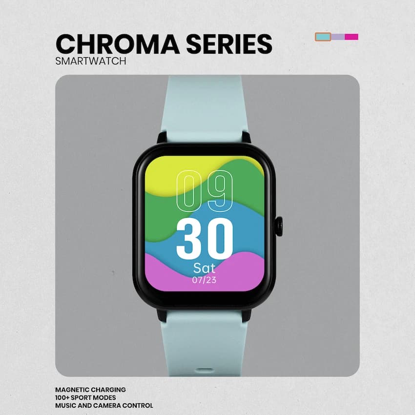 Volkano Chroma Series Smartwatch with Black Strap thumbnail 35