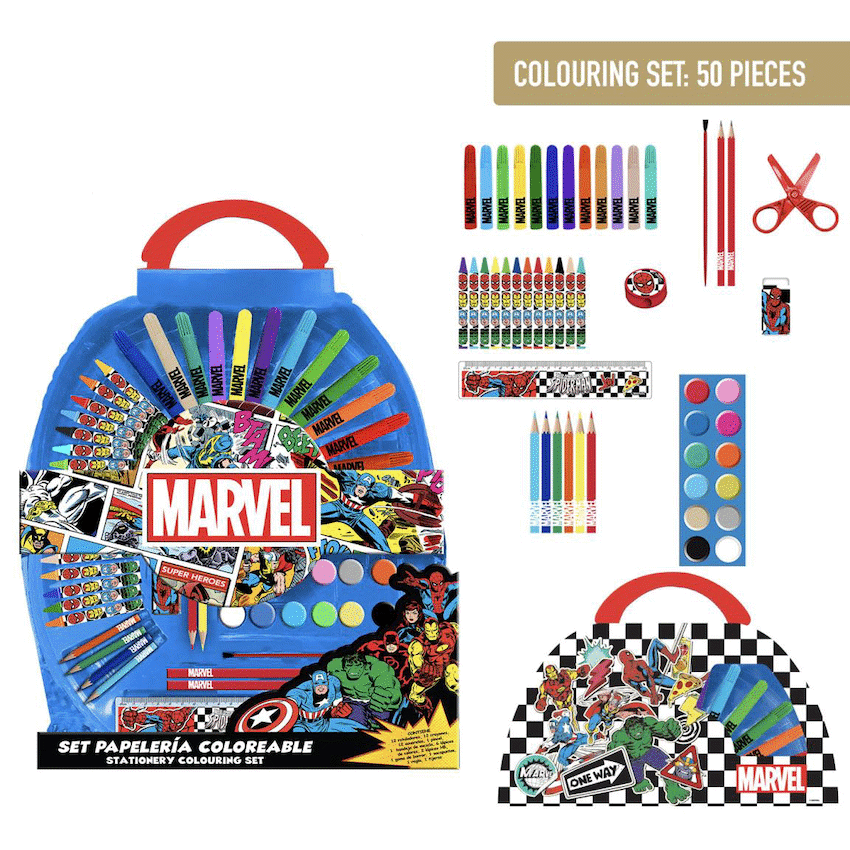 COLOURING STATIONERY SET 50 PIECES AVENGERS