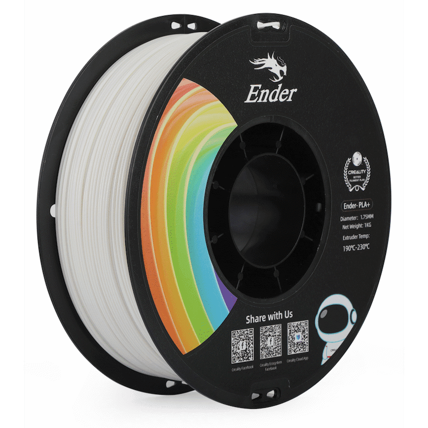 Ender PLA+ Filament – White – 1kg