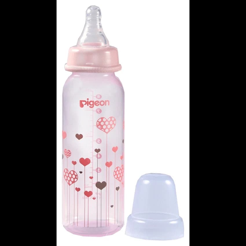 PIGEON FLEXIBLE BOTTLE STD NECK PINK 240ML