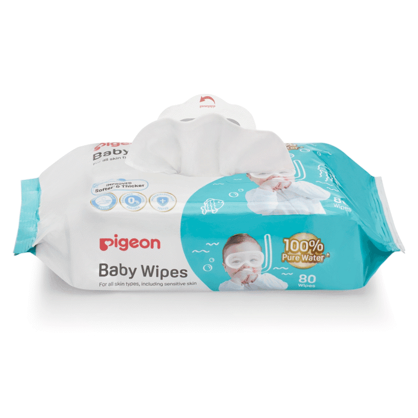 Pigeon – Baby Wipes 80s 100% Water Refill Pack