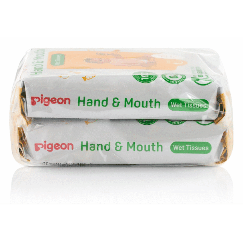 Pigeon – Hand Mouth Wipes 20’s 2-in-1