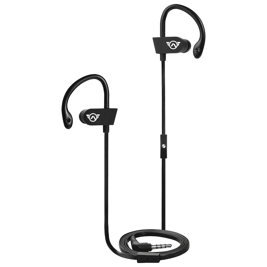 Amplify Sport Challenger Series Earhook Earbuds – Black