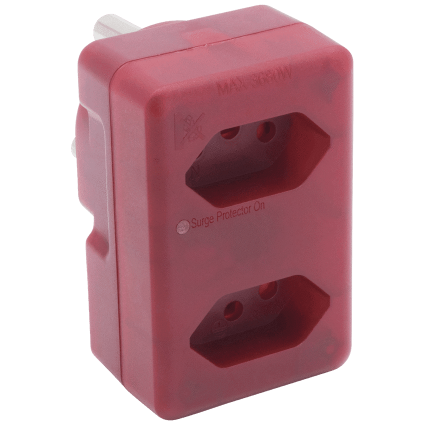 Ellies 2 Way High Surge Adaptor 2x16A (SANS164-2)