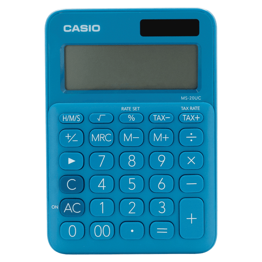 Casio MS-20UC – Desktop calculator 12 Digit – Blue